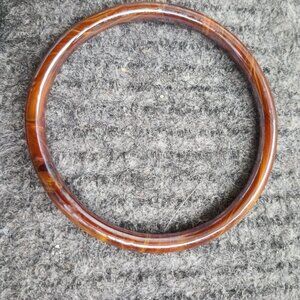 BROWN QUARTZ BRACELET BANGLE 2-3/4" DIAM. WOMEN'S